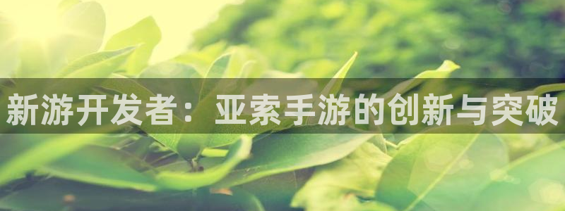 V8娱乐官网：新游开发者：亚索手游的创新与突破